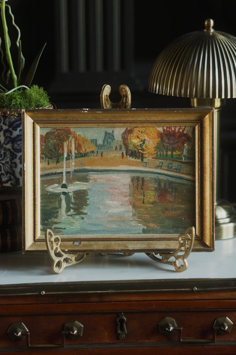 French Impressionist Painting Depicting A Scene of Paris I Gilt Frame