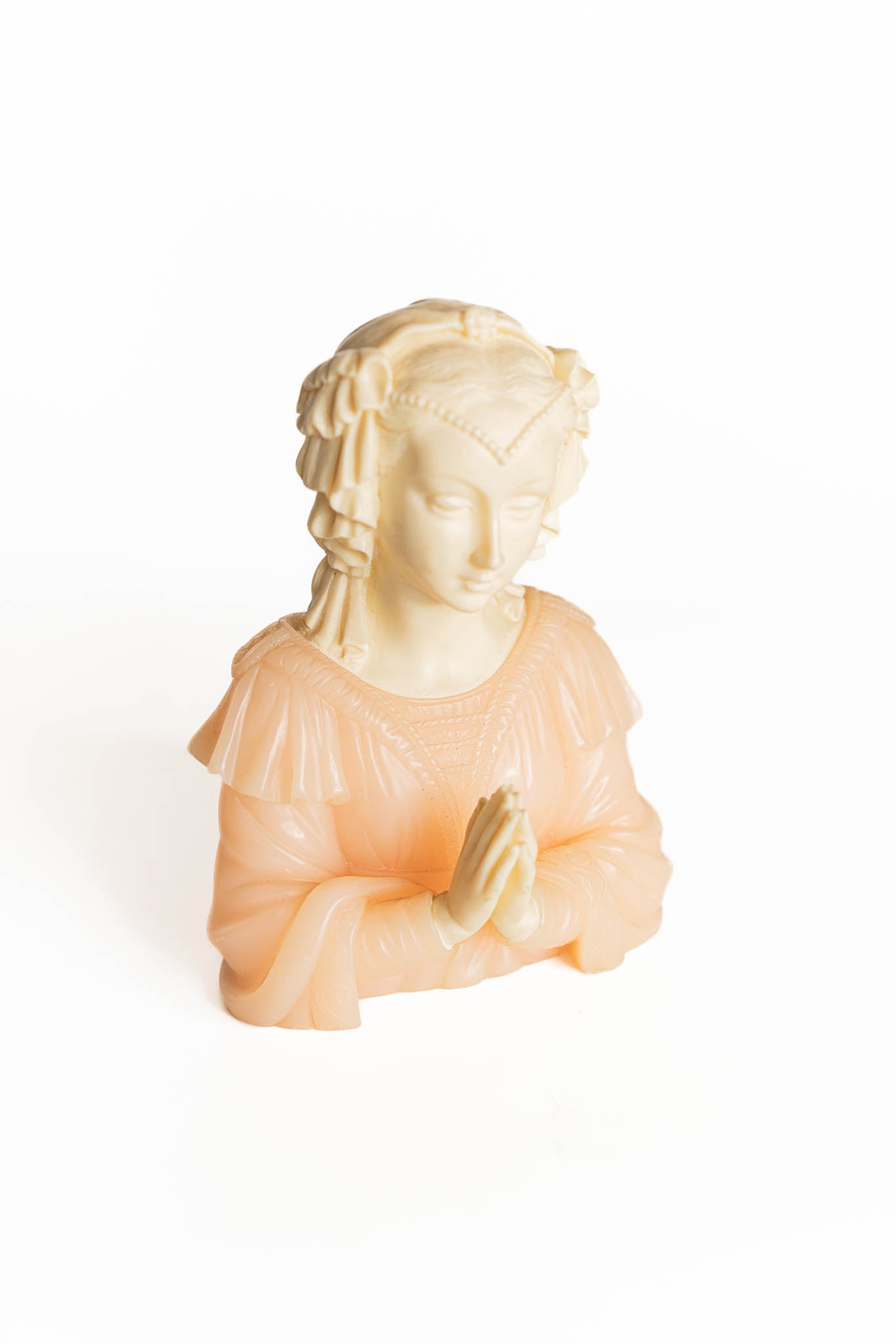 Antique Bianchi Goldscheider Praying Woman