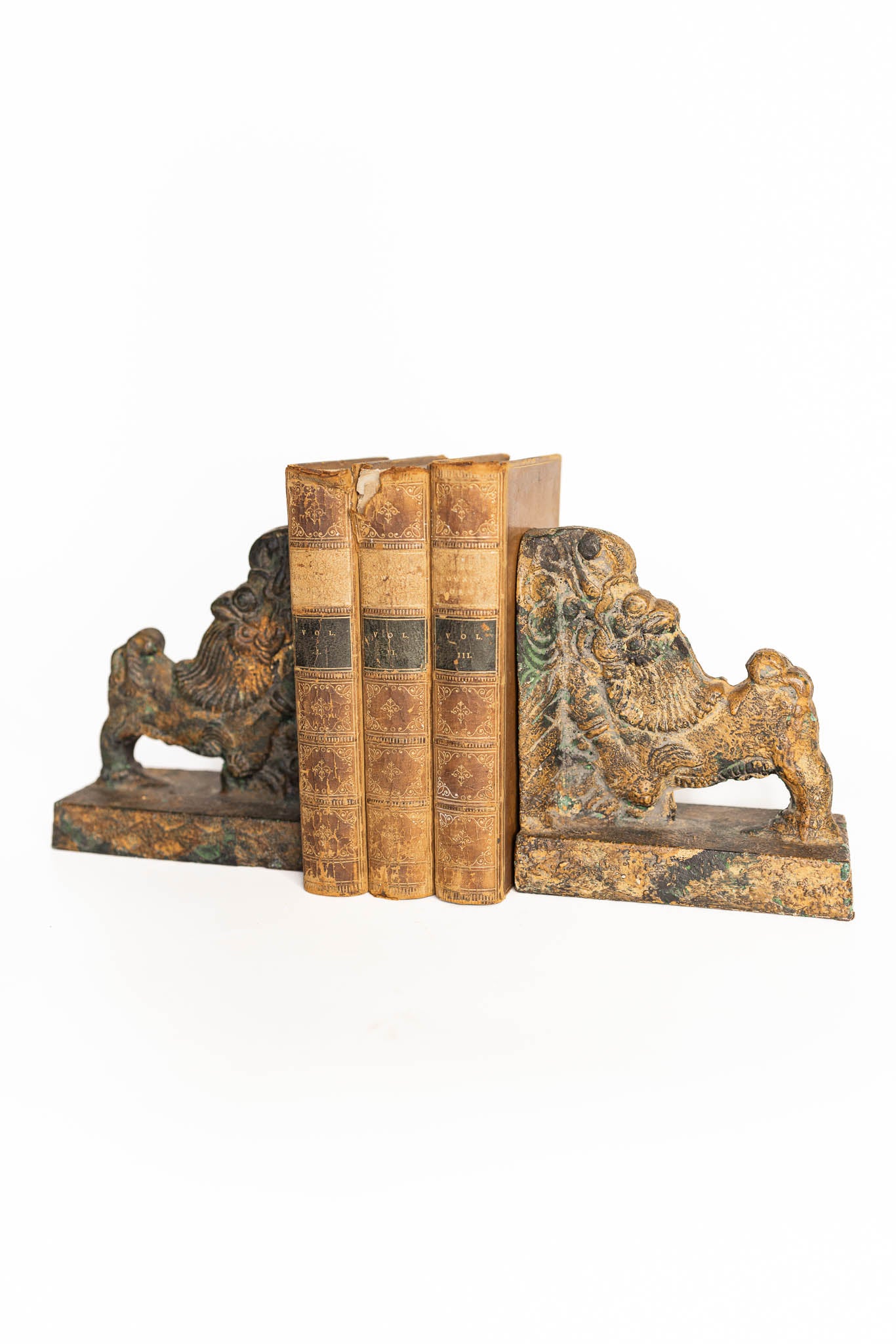 Antique French Cast Iron Bookends