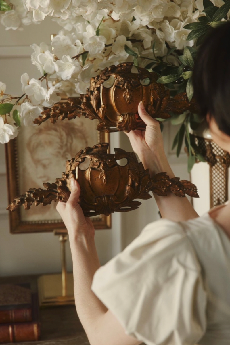 Pair of 19th Century Matching Wall Swag