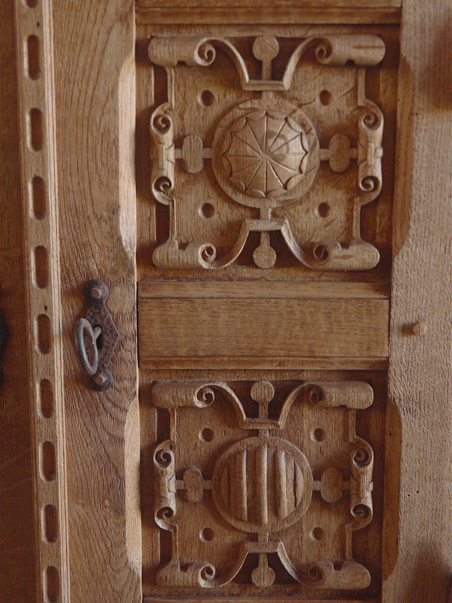 Spanish Carved Oak Cabinet