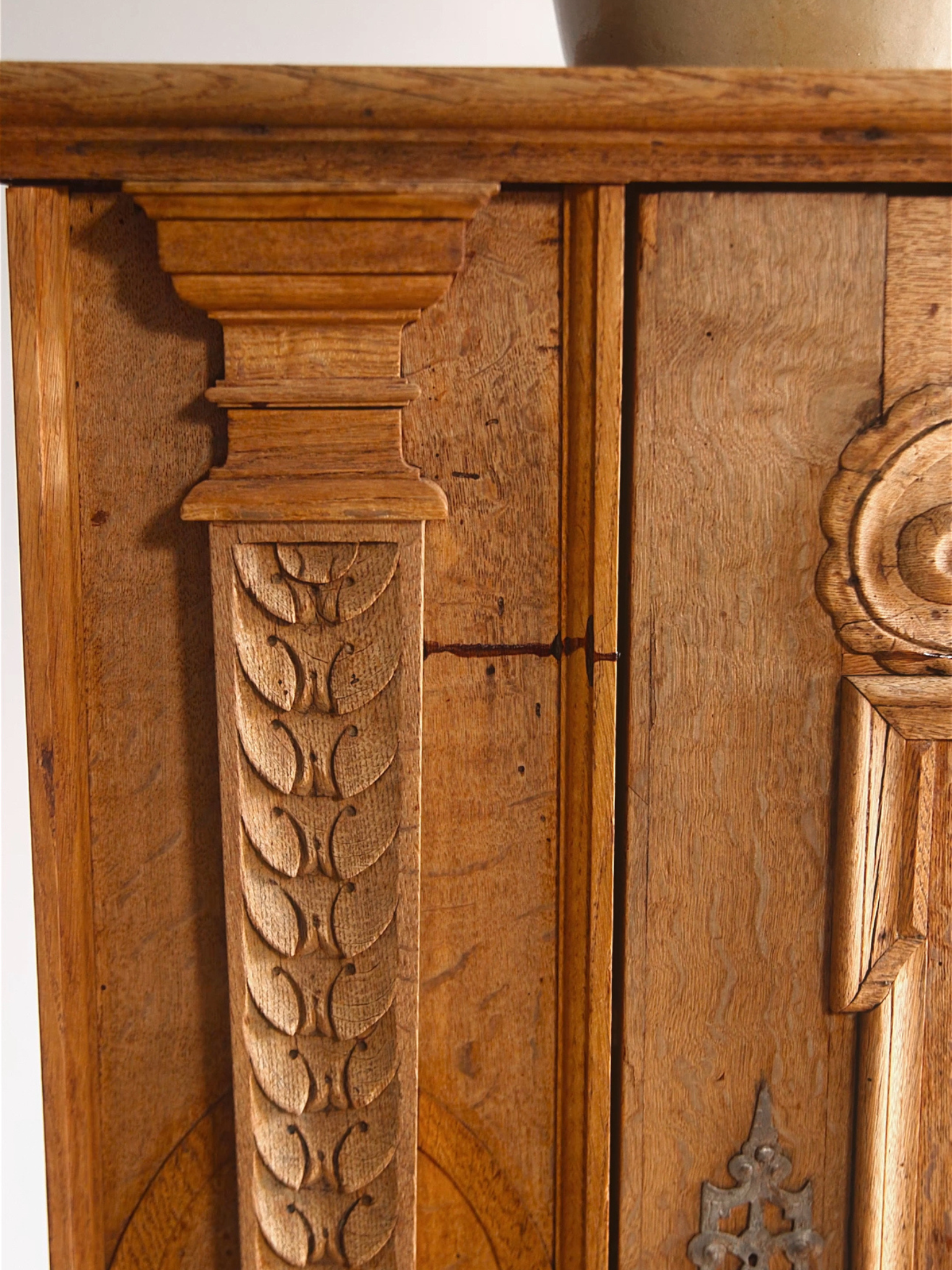 19th Century French Carved Oak Cabinet