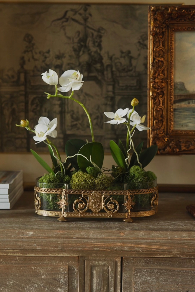 19th C. Ormolu Caged French Crystal Jardinere