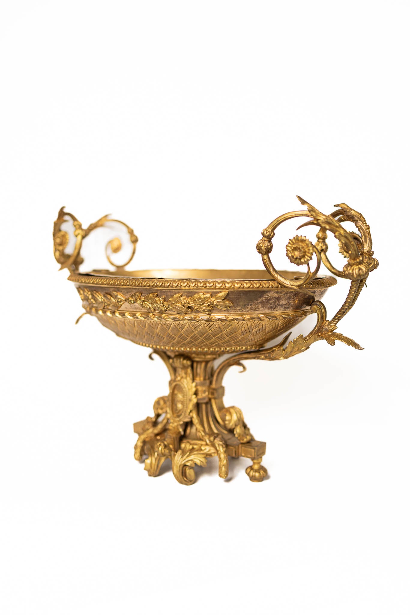 Ornate 19th Century Neoclassical Bronze French Tazza