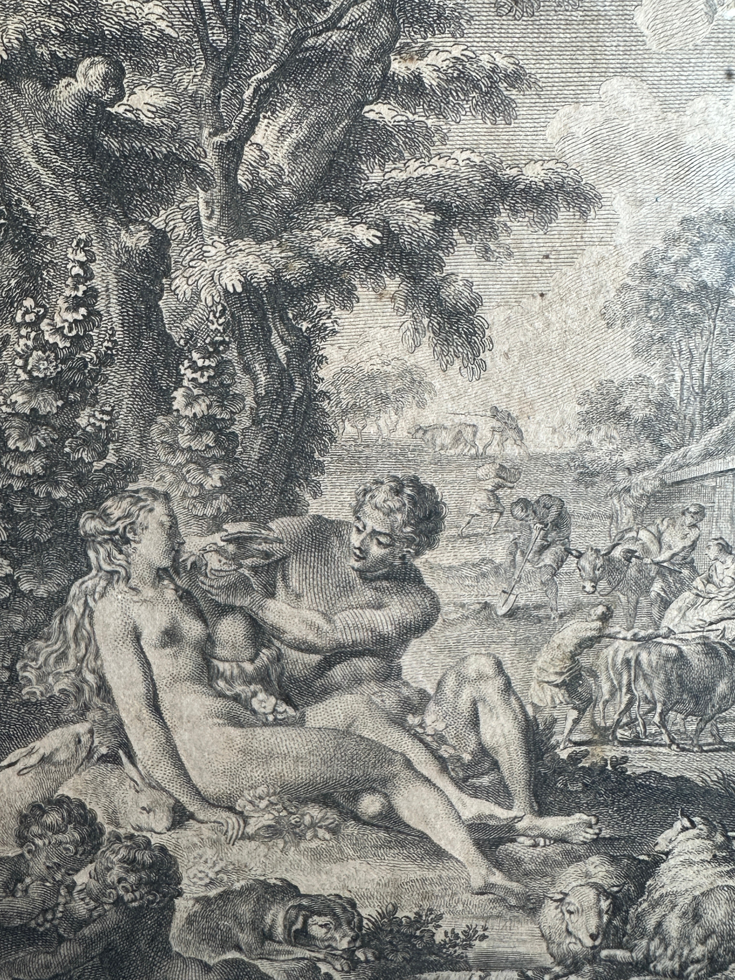 18th Century Engraving After Charles Coypel - Mythological Scene c. 1720-1740