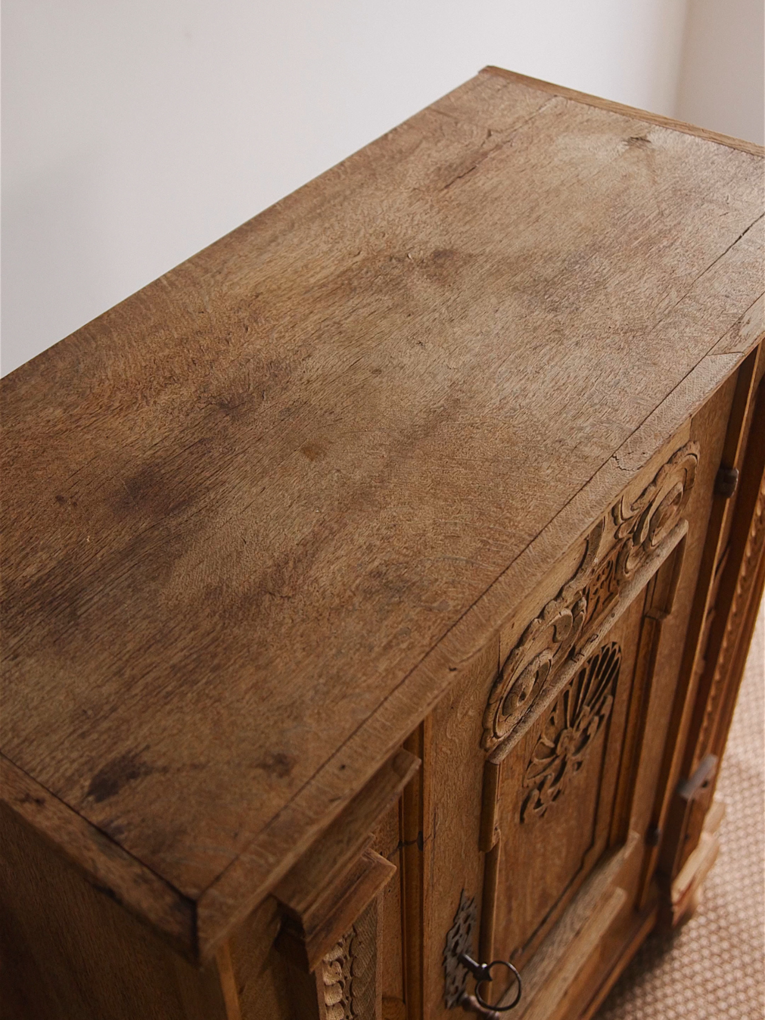 19th Century French Carved Oak Cabinet