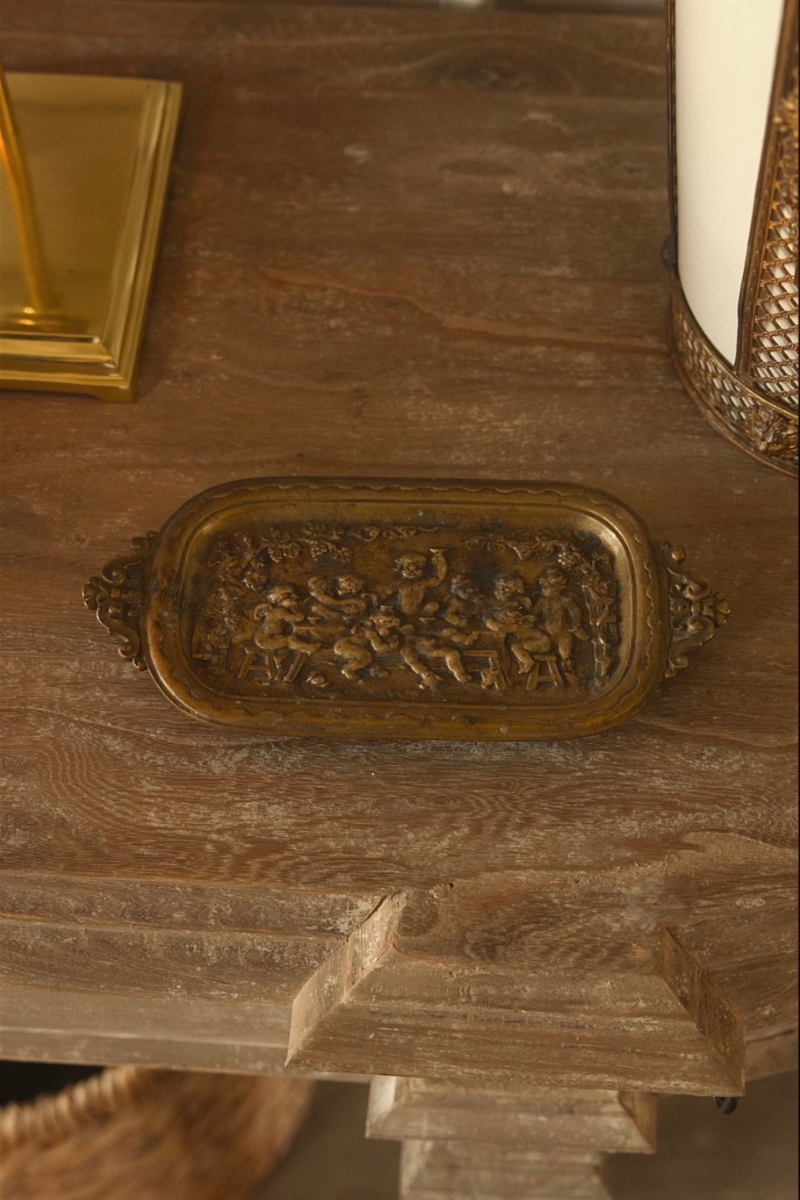 19th C. French Cherub Calling Card Tray