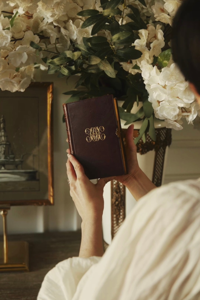 French “Liturgie et Cantiques” Leather-Bound Volume with Gilt Page Edges & Brass Clasp
Paris, 1885