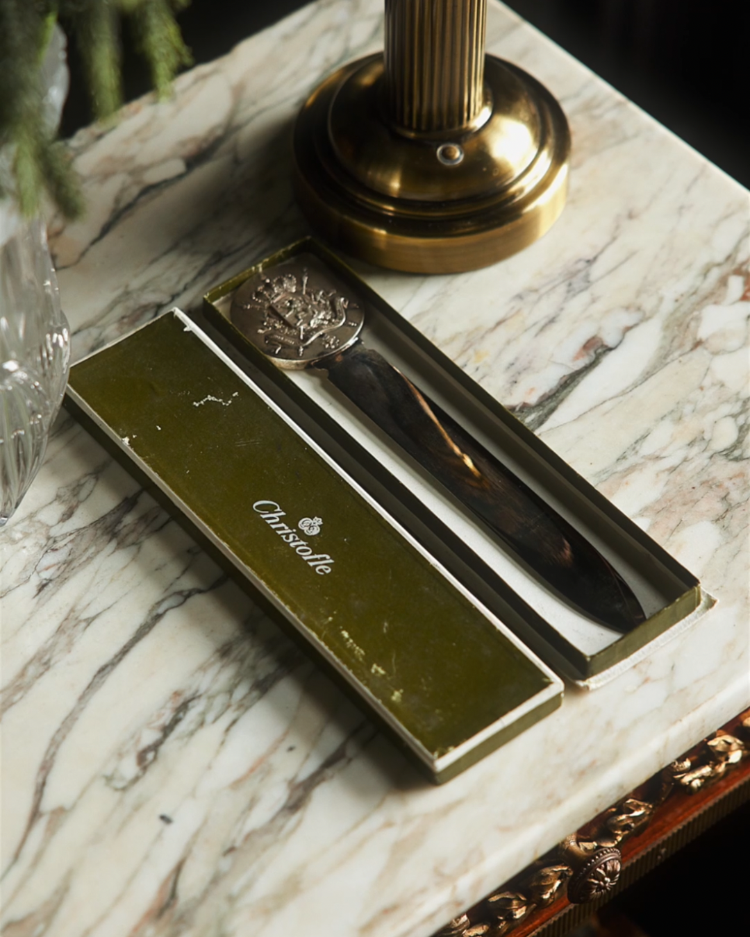 Christofle Silverplate letter Opener with Original Case