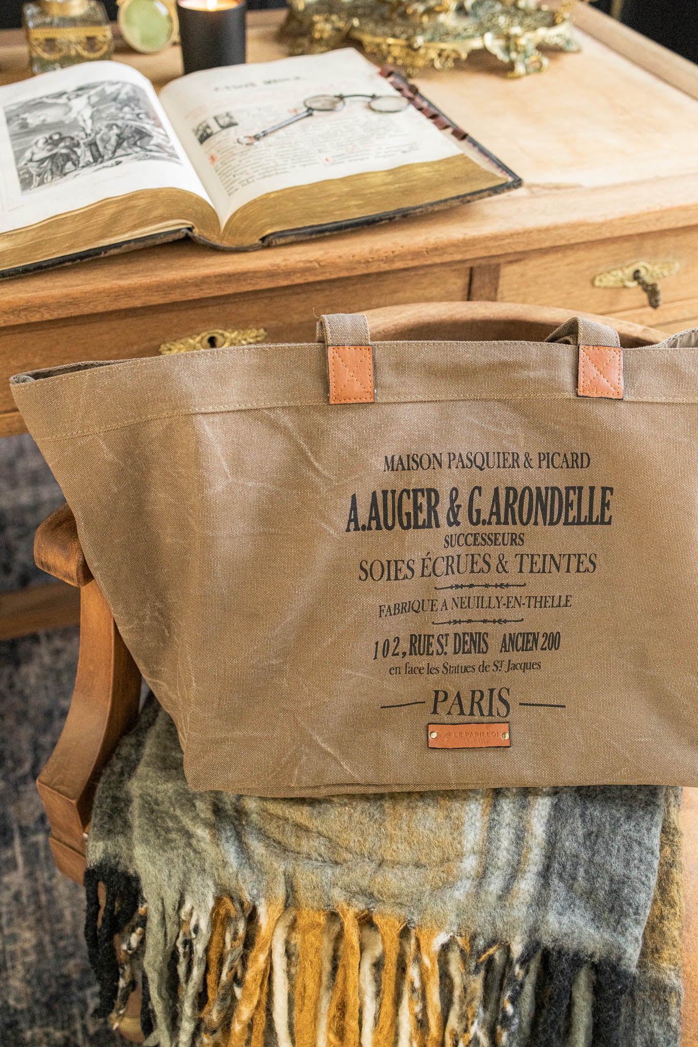 Auger Beige XL Paris Market Tote