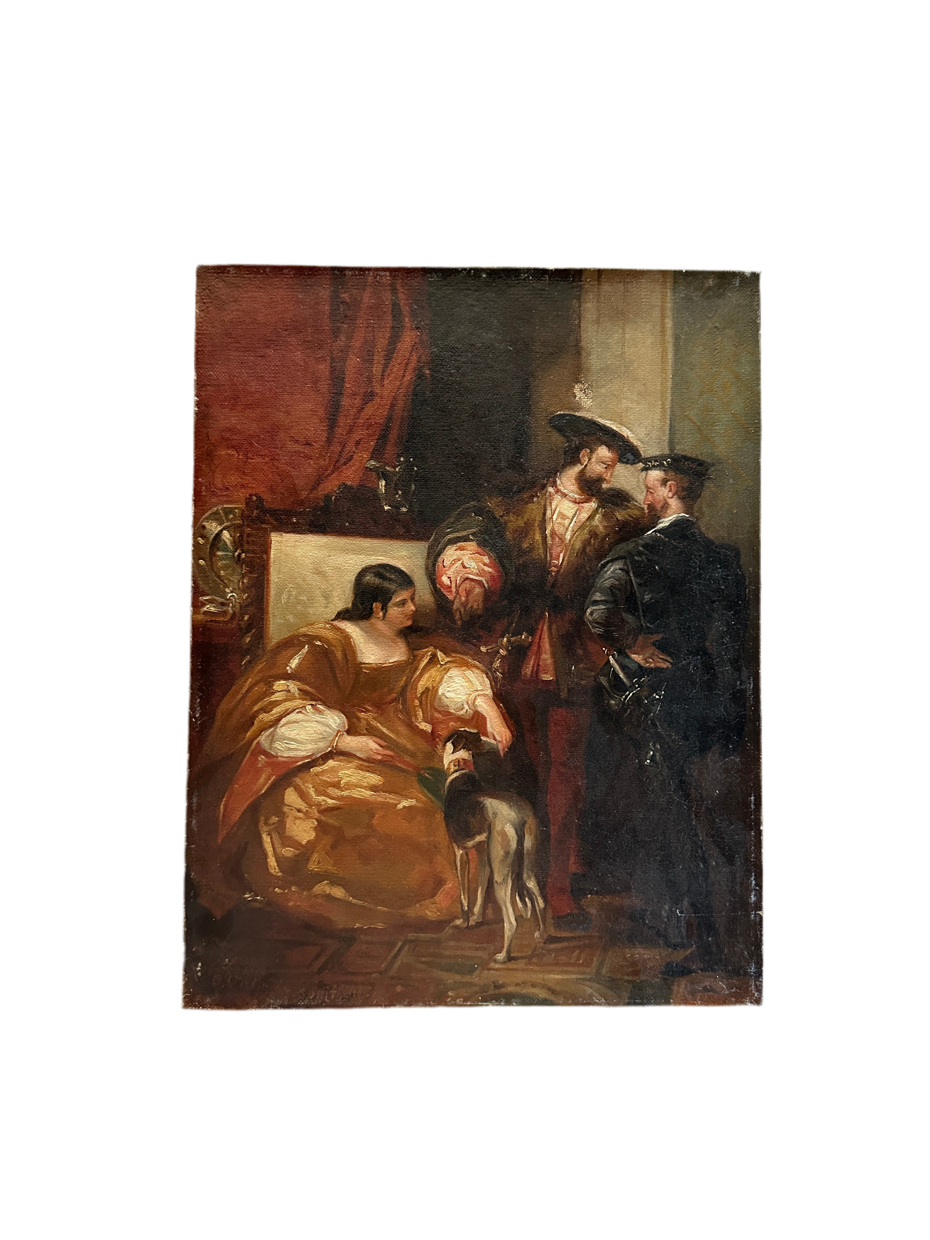 “François I, Charles V, and the Duchess of Étampes” – After Richard Parkes Bonington
