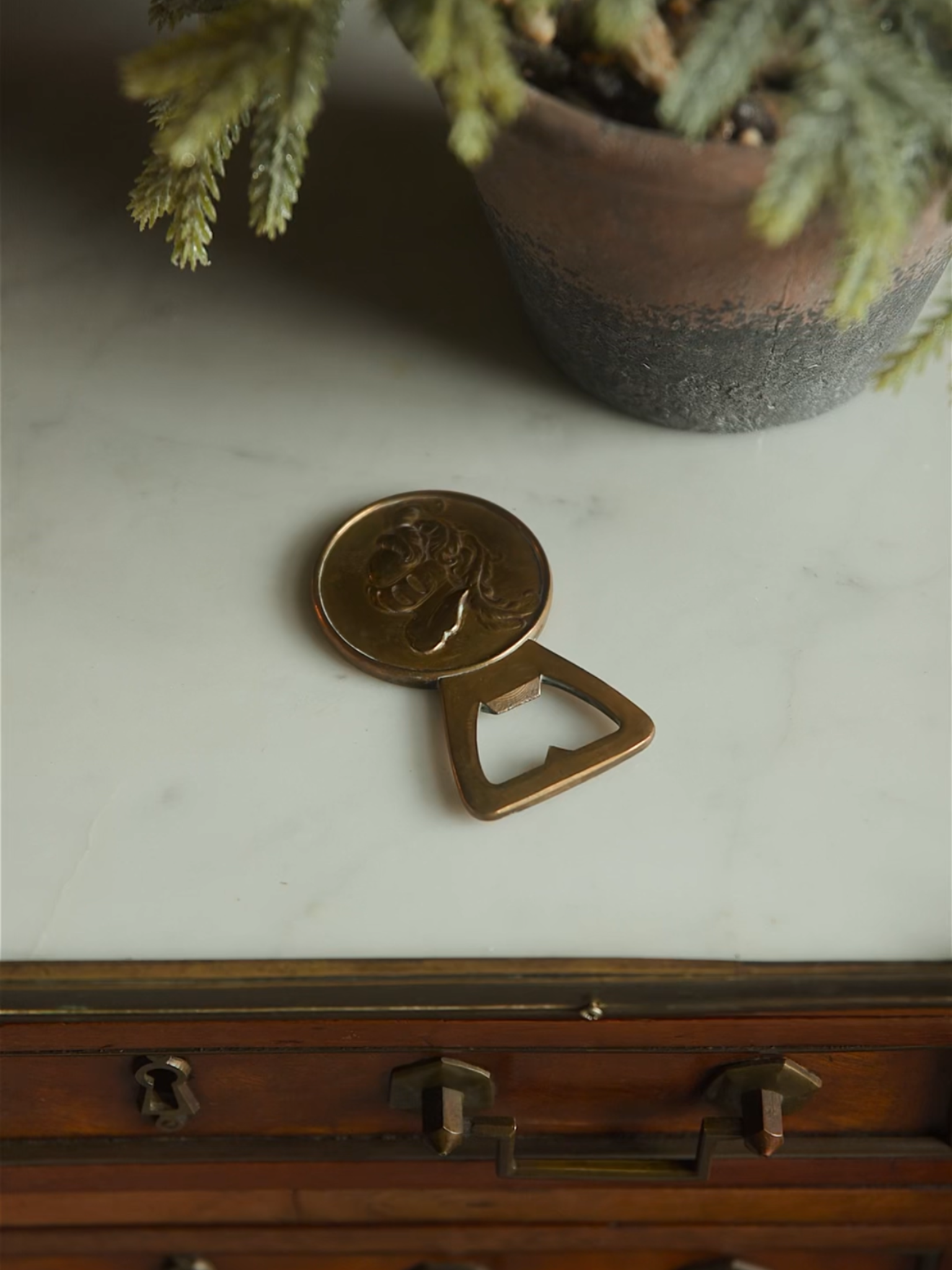 French Brass Bottle Opener