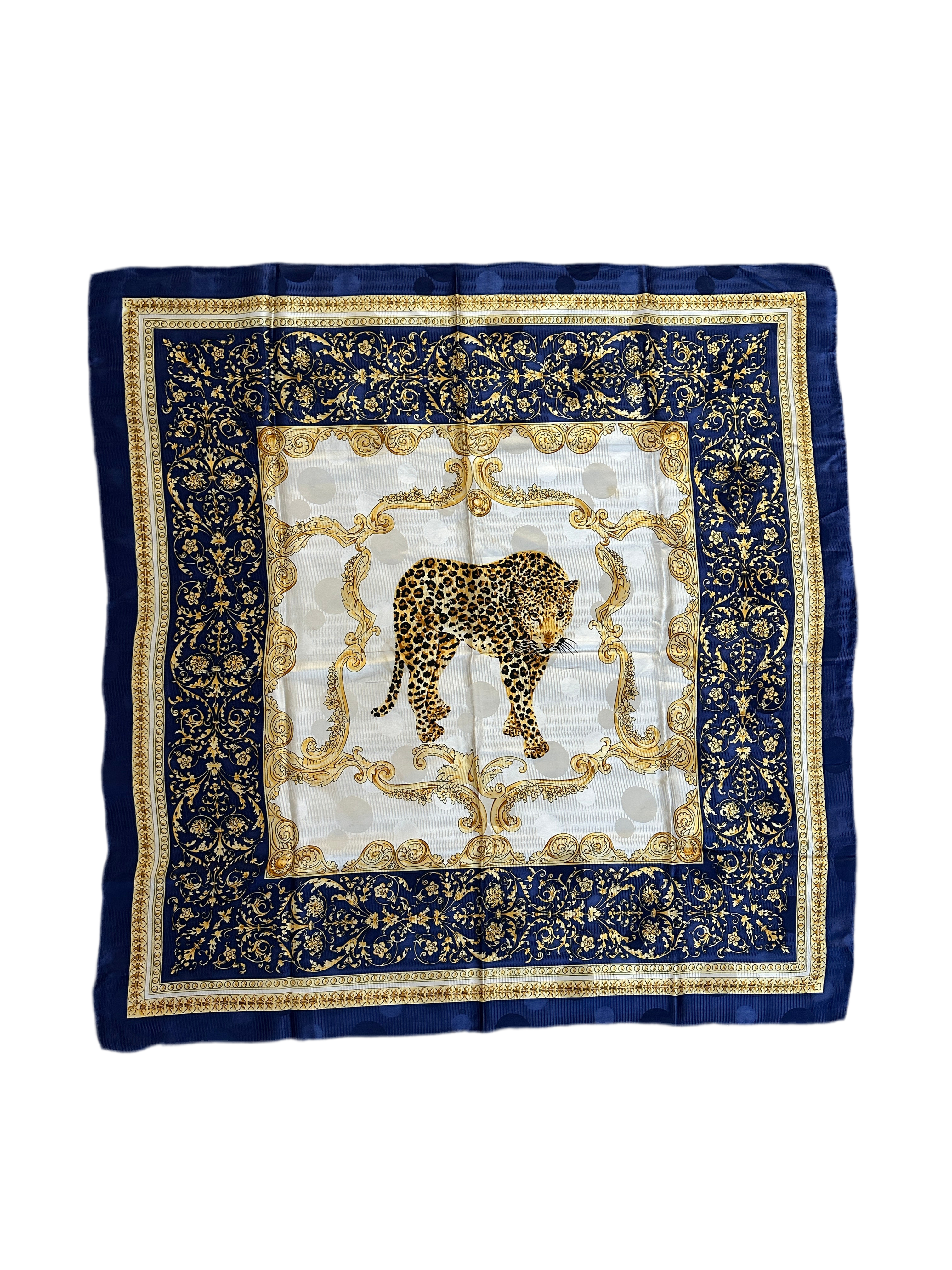 Regal Leopard Silk Scarf