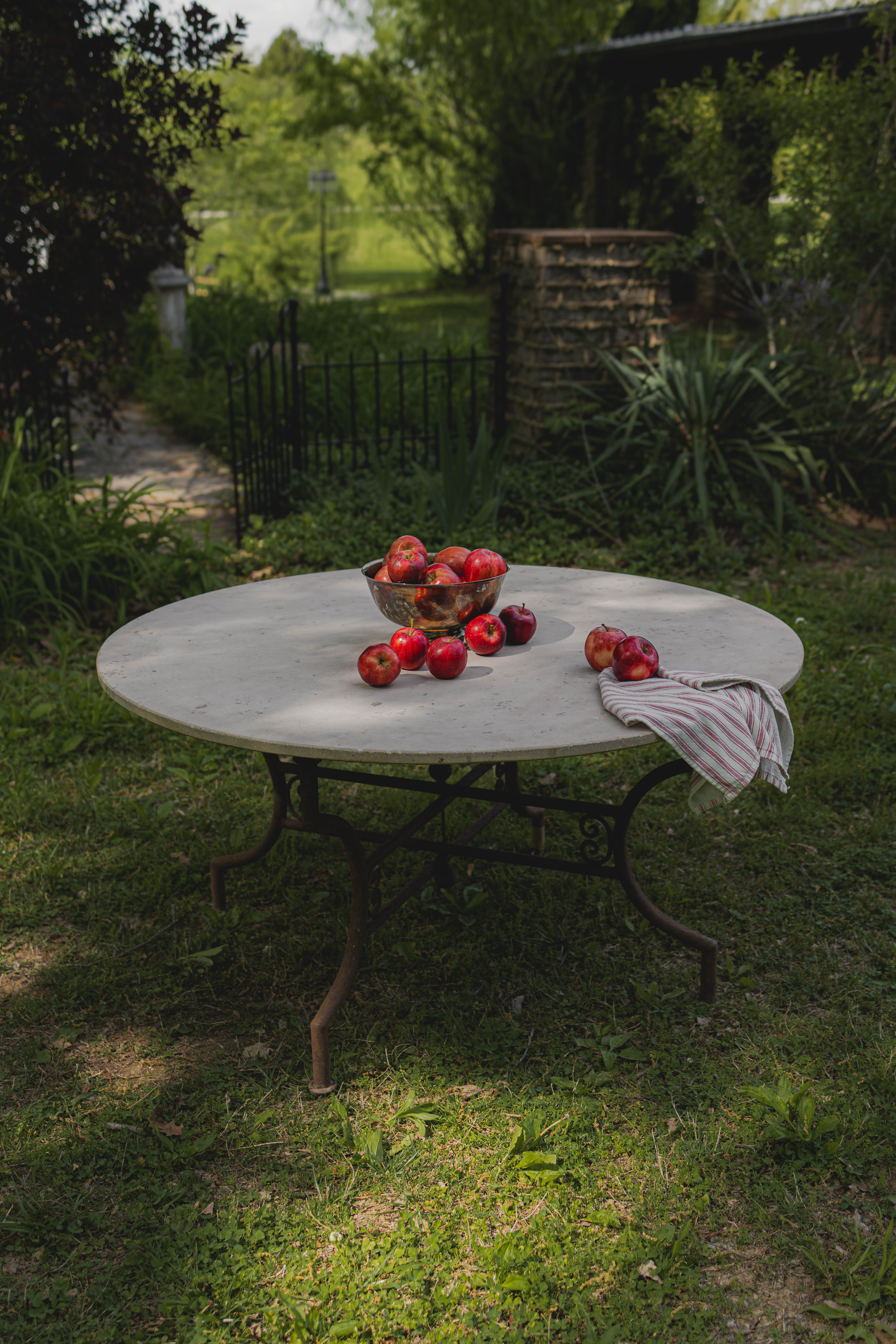 Antique French Marble-Top Coffee Table