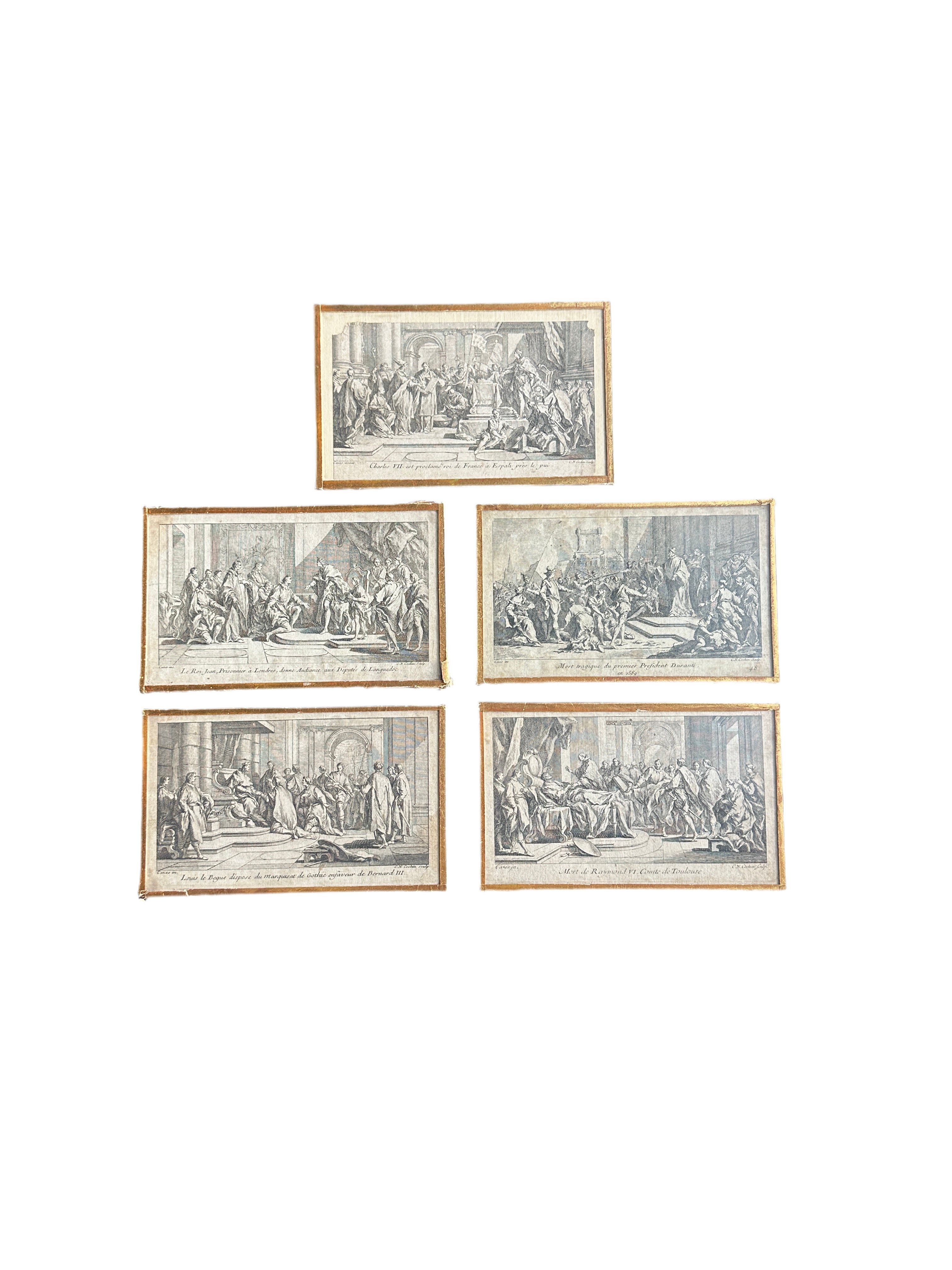 18th Century French Historical Engravings - Royal & Political Episodes