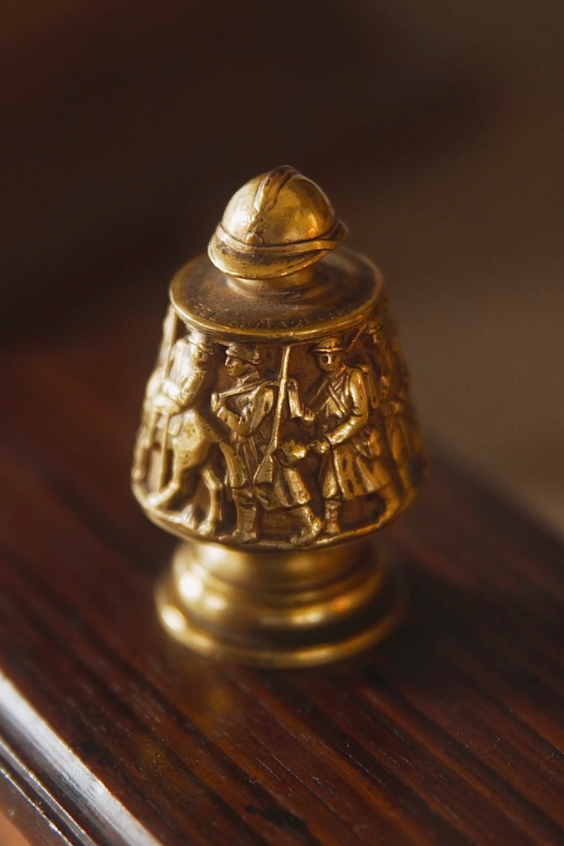 French Bronze Desk Blotter with Figural Finial by Vever - Paris