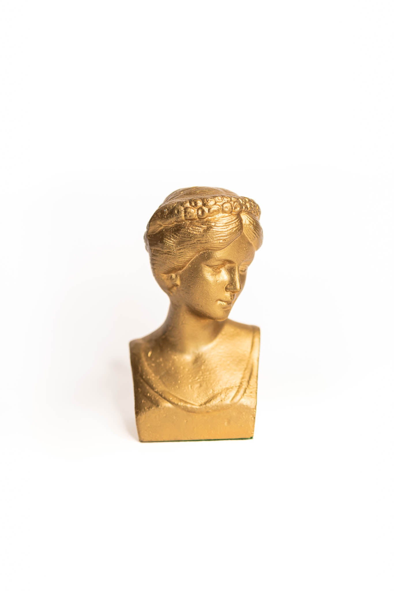 Weighted Cast Metal Female Bust
