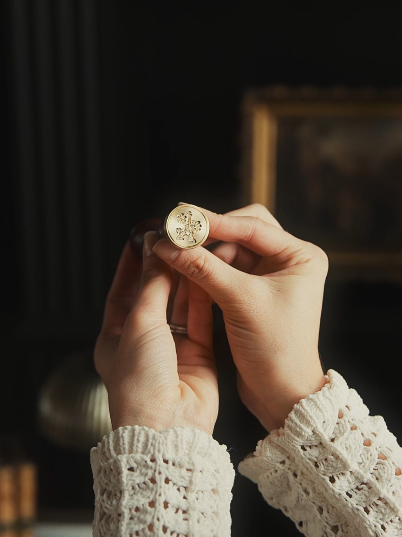 Vintage-Inspired Eiffel Tower Wax Seal Stamp