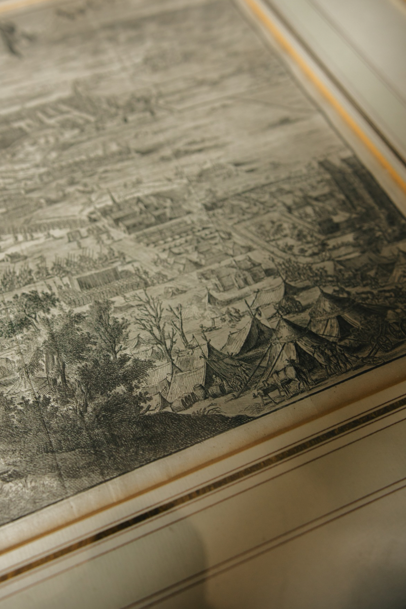 Early French Topographical Engraving of Belle-Marde, Engraved by C. Decker After Dumont, Circa 1680–1720