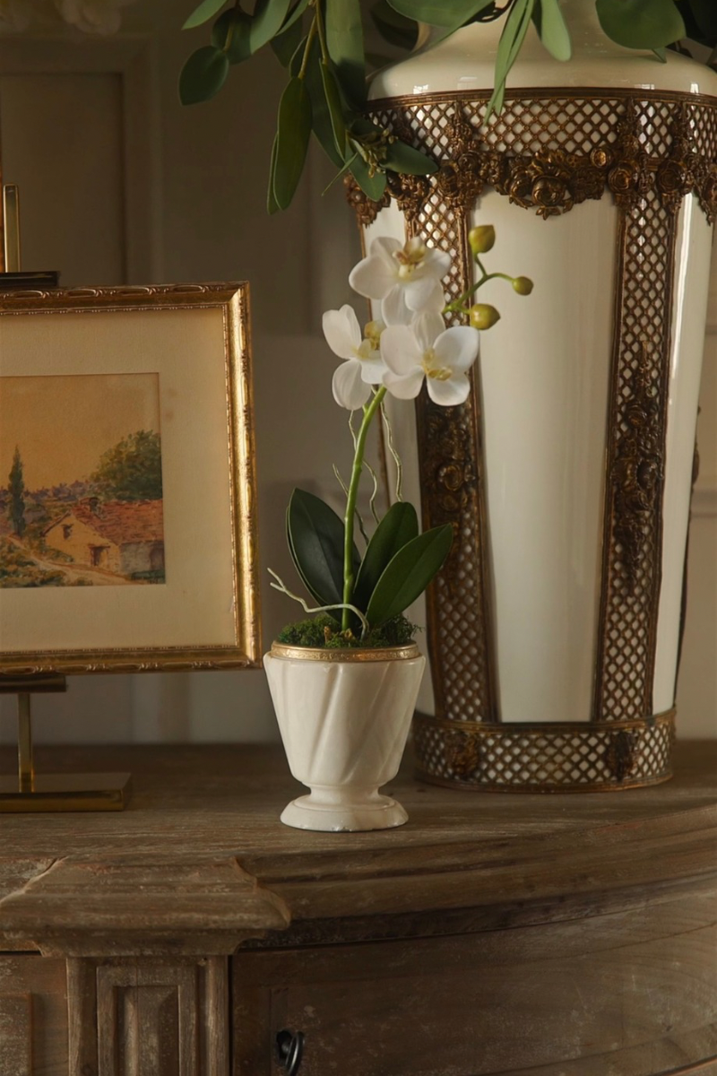 French Alabaster Urn-Form Vessel