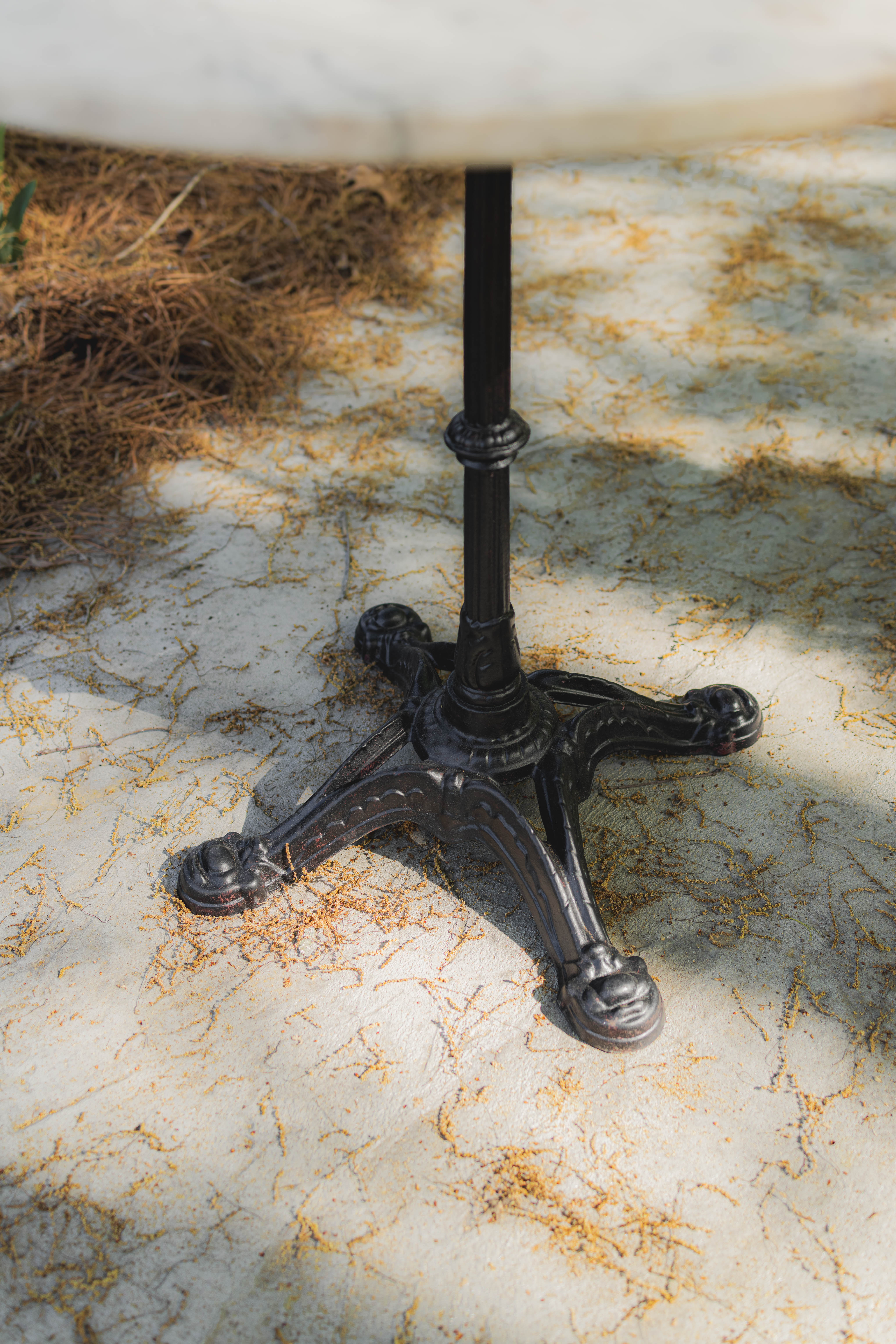 French Marble Top Bistro Table