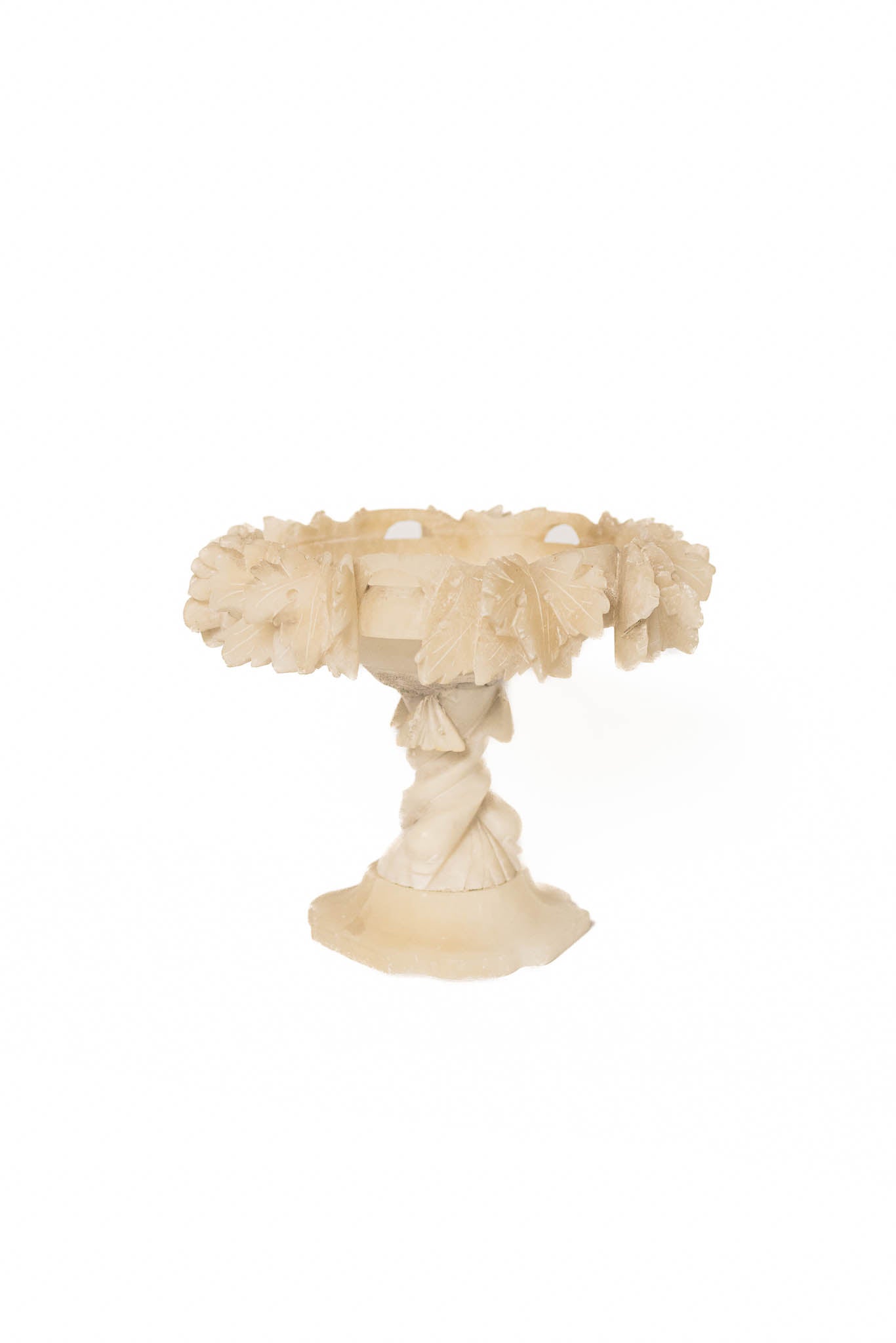 19th Century Ornate Italian Alabaster Compote