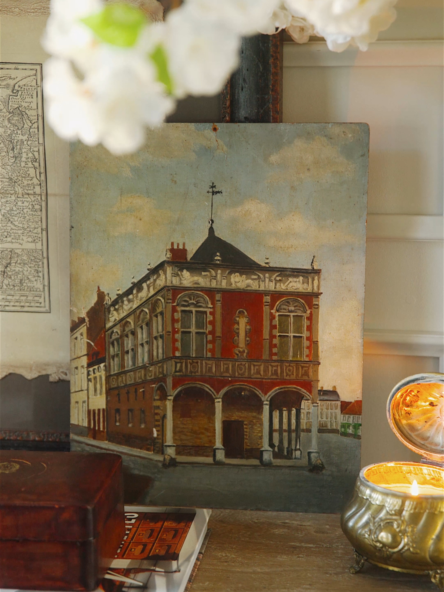 Architectural Oil Painting – European Town Scene