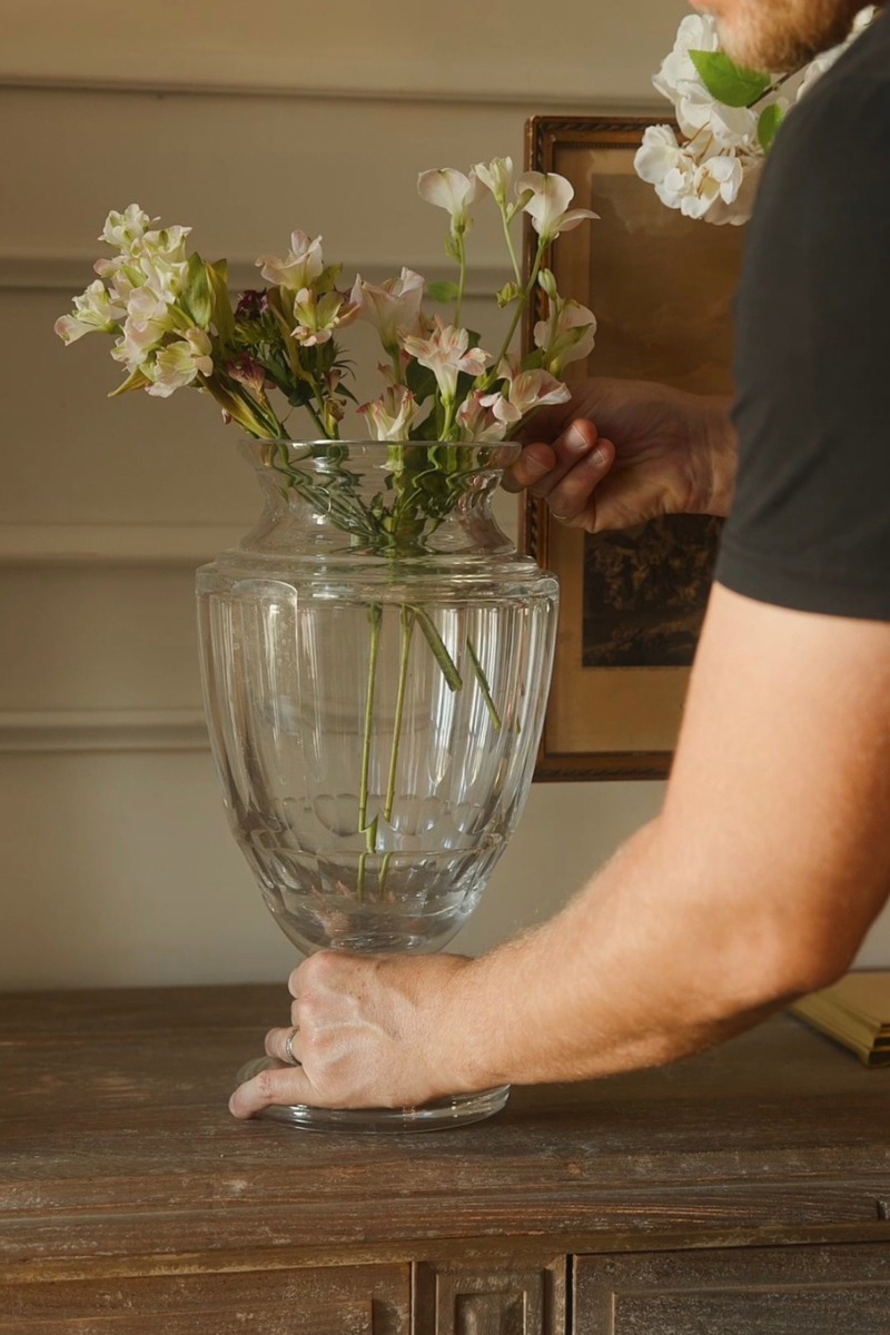 19th C. Monumental French Crystal Apothecary Urn Vase