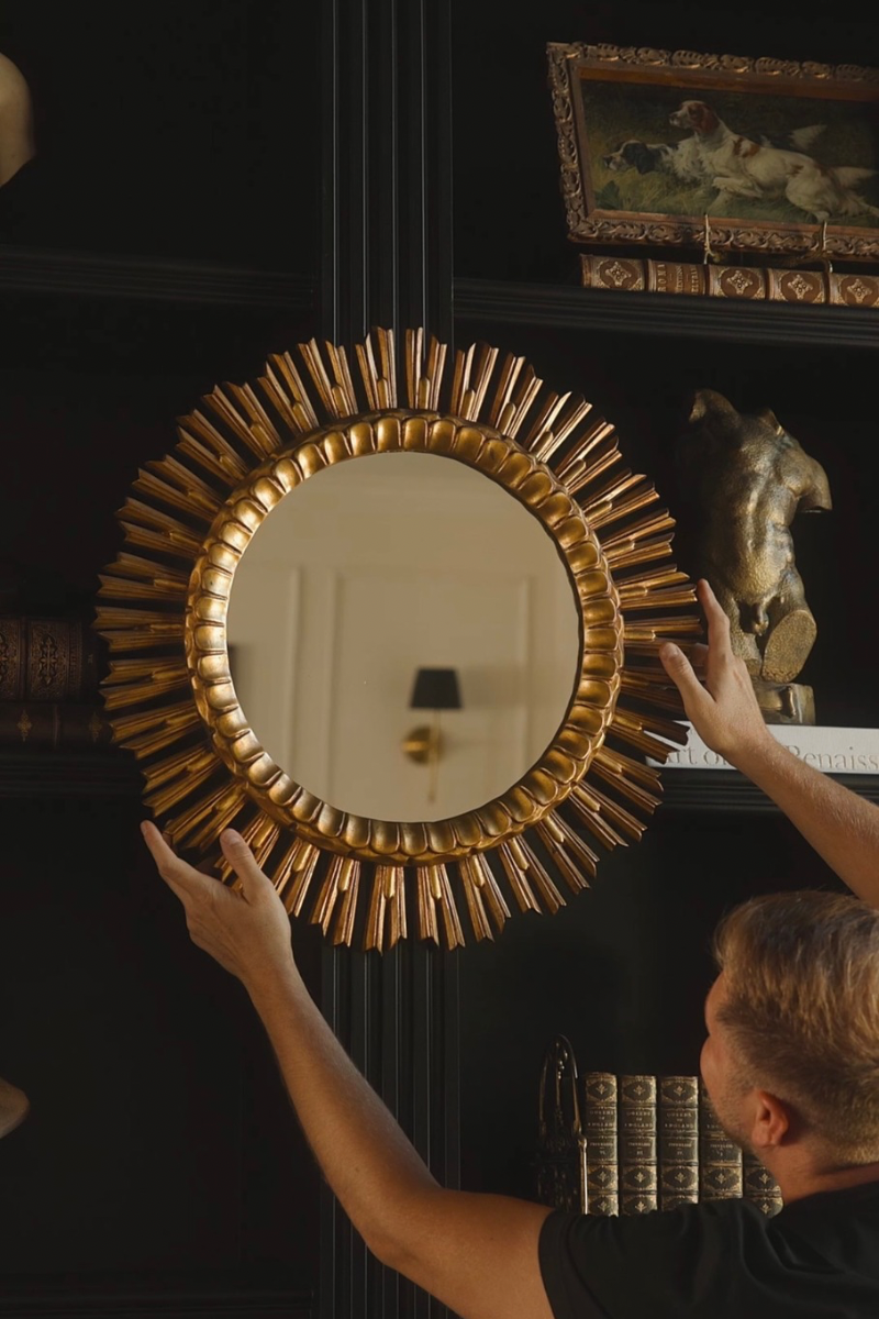 Mid Century Gilt Starburst Mirror