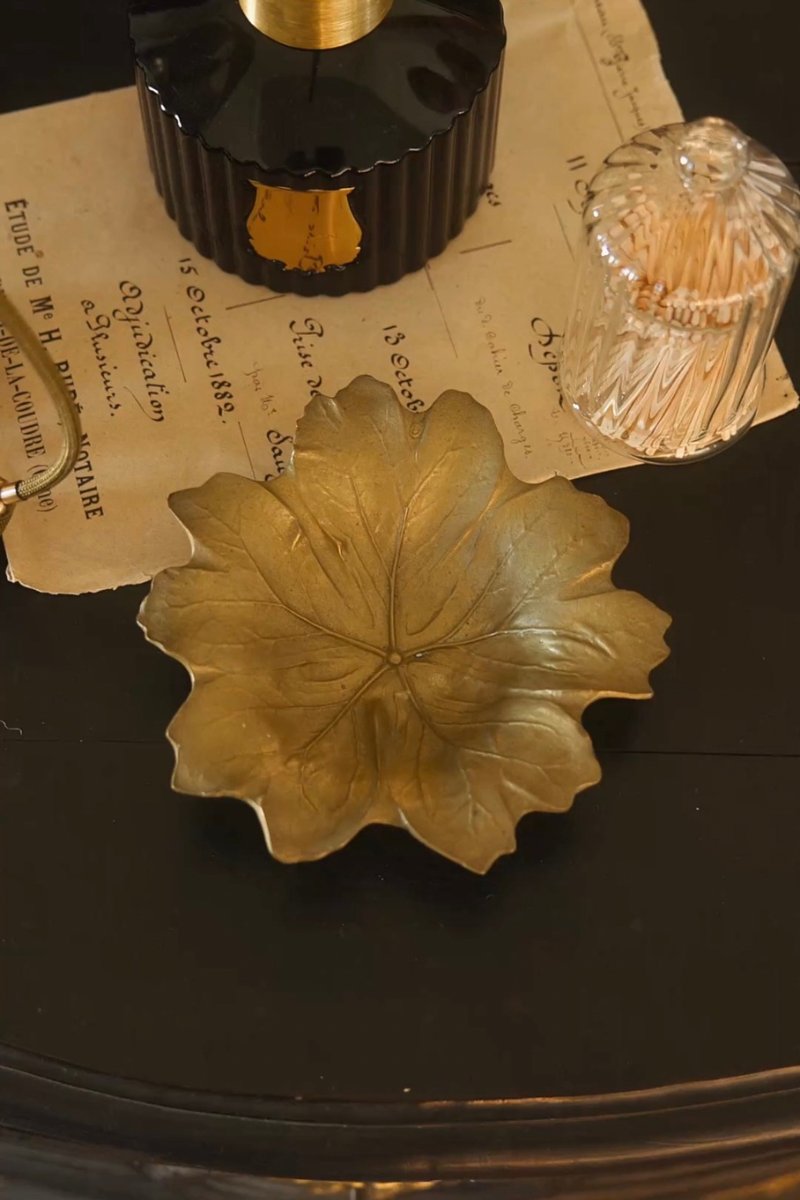 20th C. Italian Bronze Leaf Dish