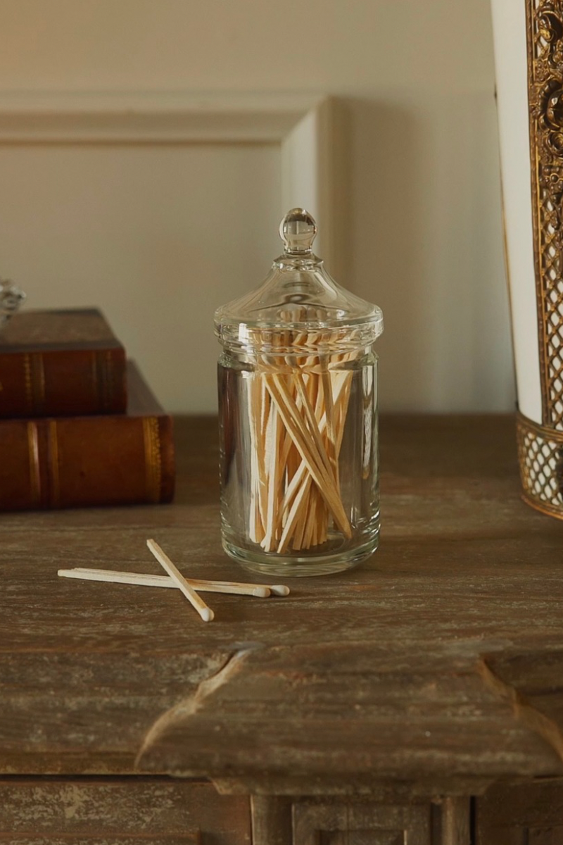 19th C. Glass Lidded Jar