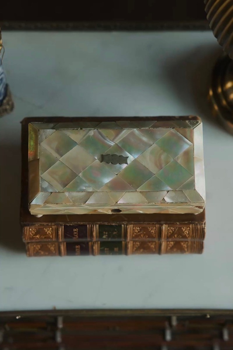 19th C. French Mother of Pearl Jewelry Casket