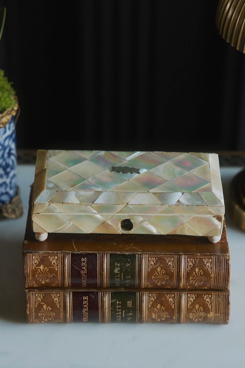 19th C. French Mother of Pearl Jewelry Casket