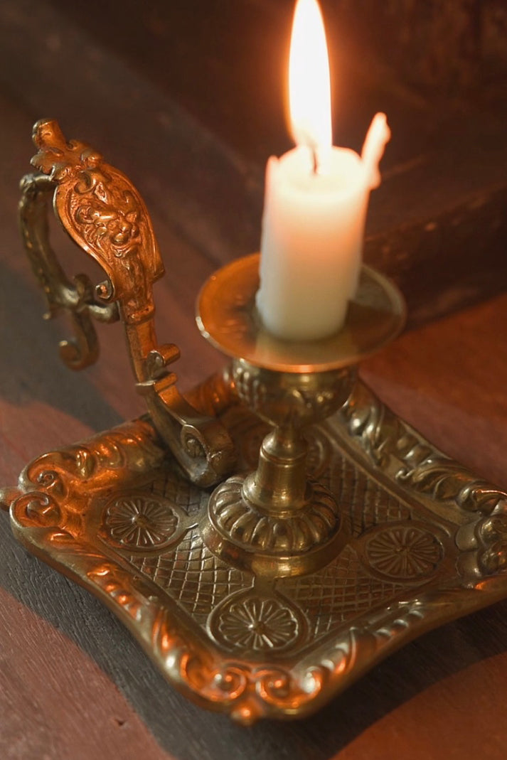 19th C. French Bronze Chamberstick