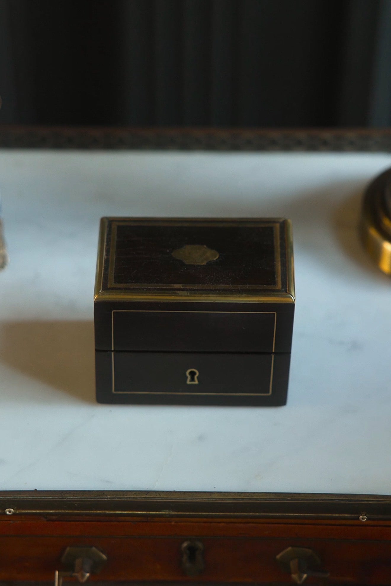 19th C. French Ebonized Jewelry Box