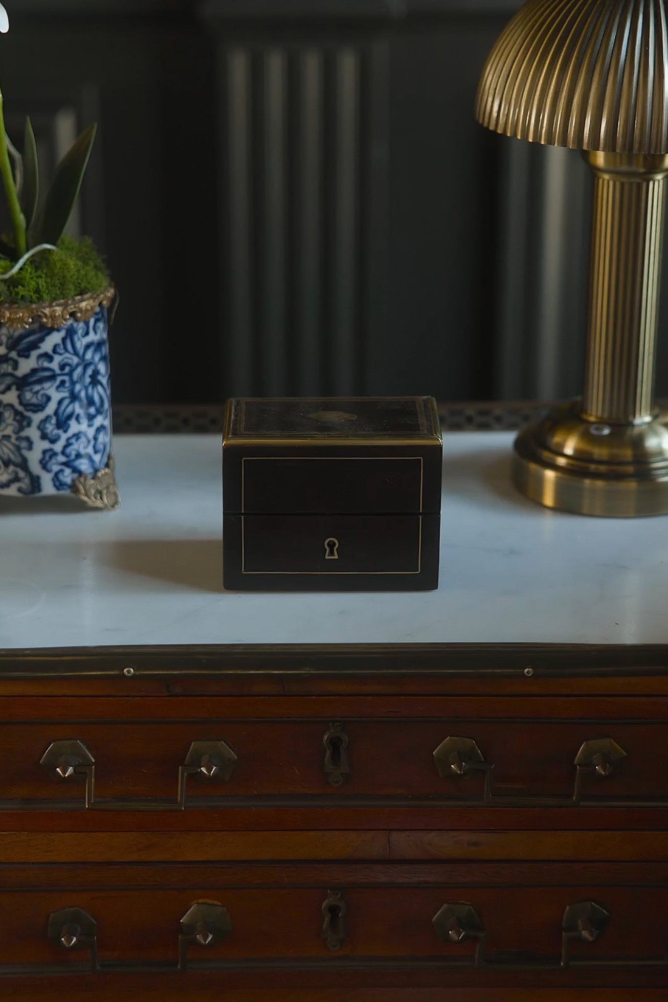 19th C. French Ebonized Jewelry Box