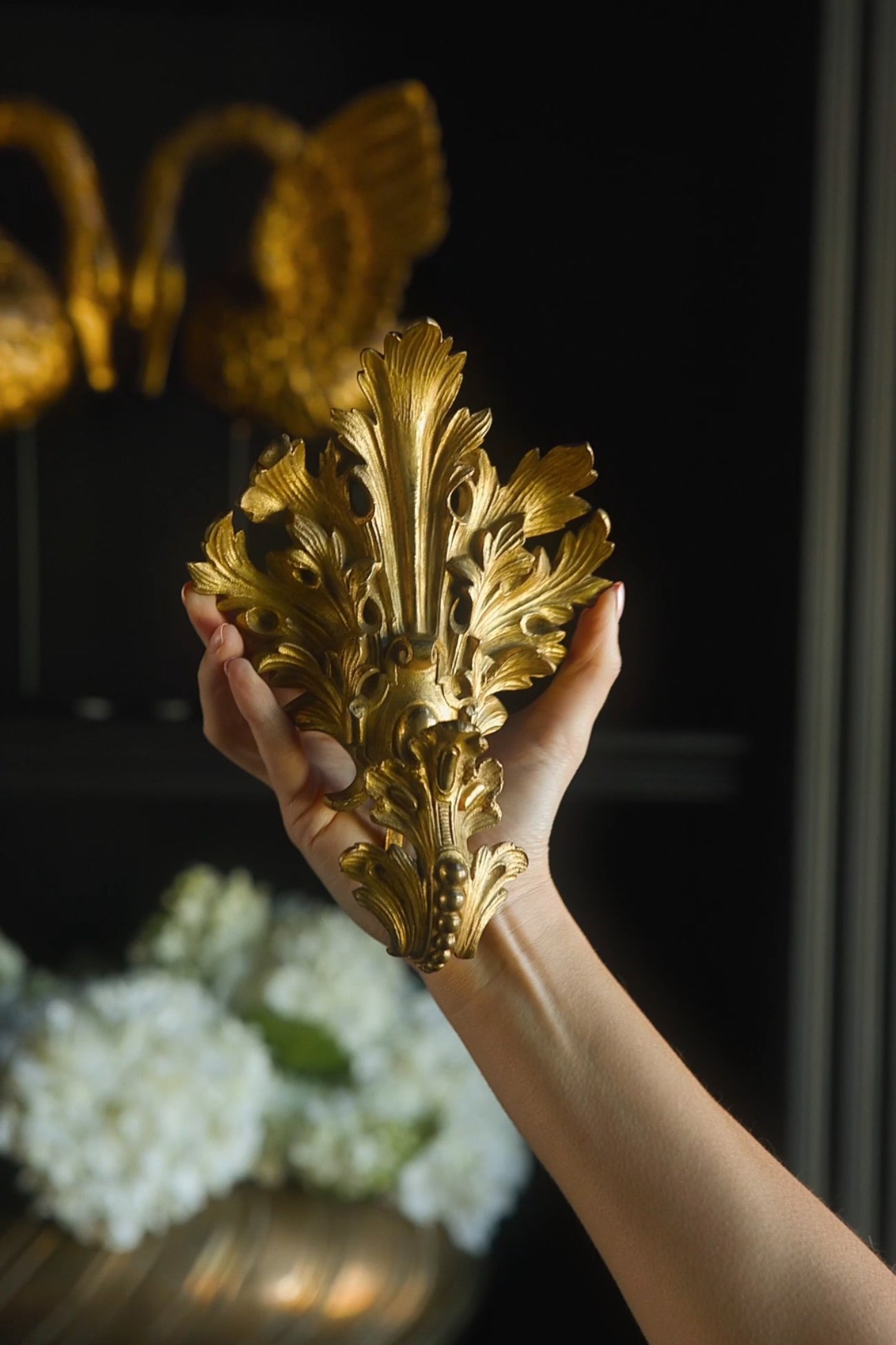 19th Century French Gilt Bronze Curtain Tieback