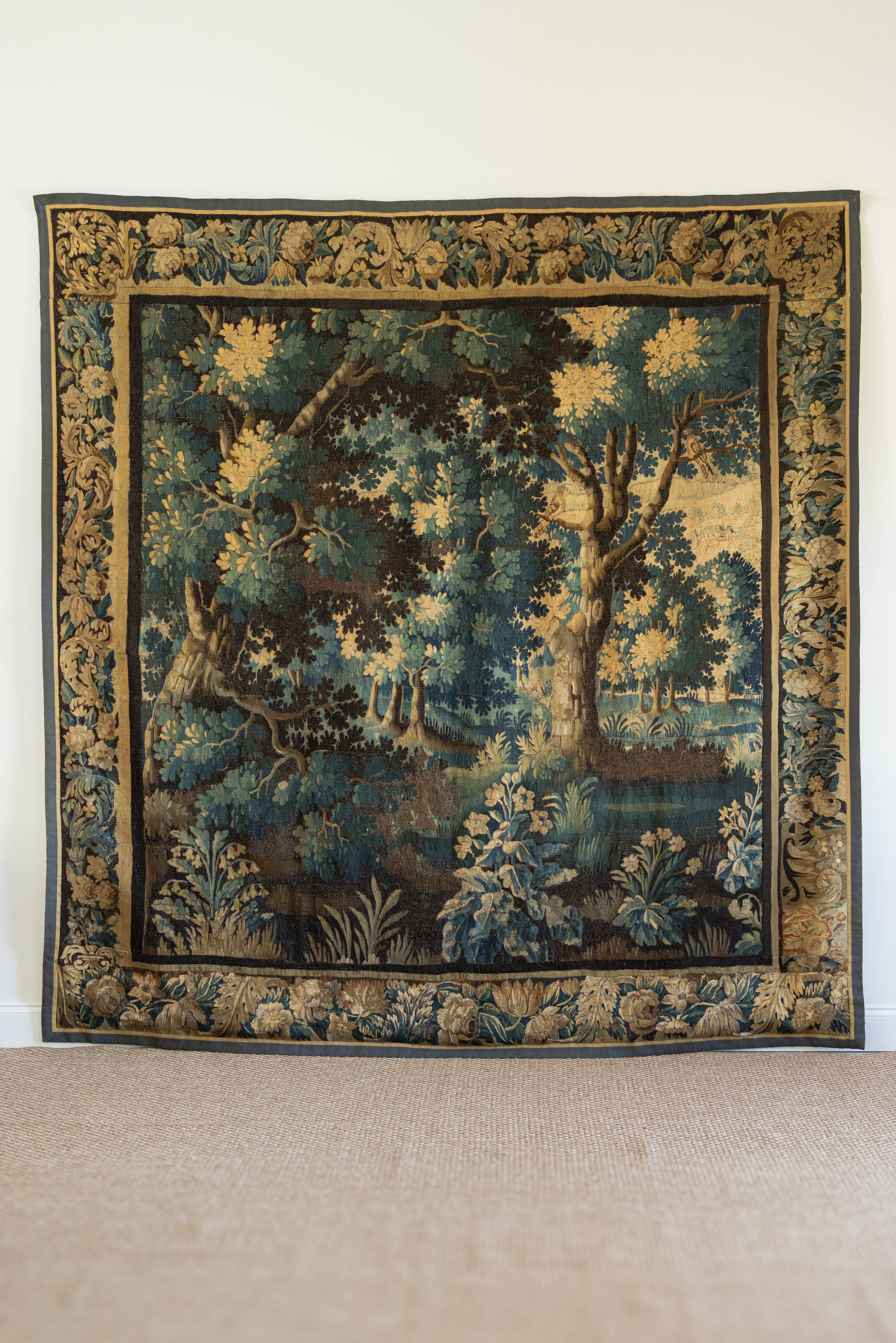18th Century French Verdure Tapestry with Forest Landscape