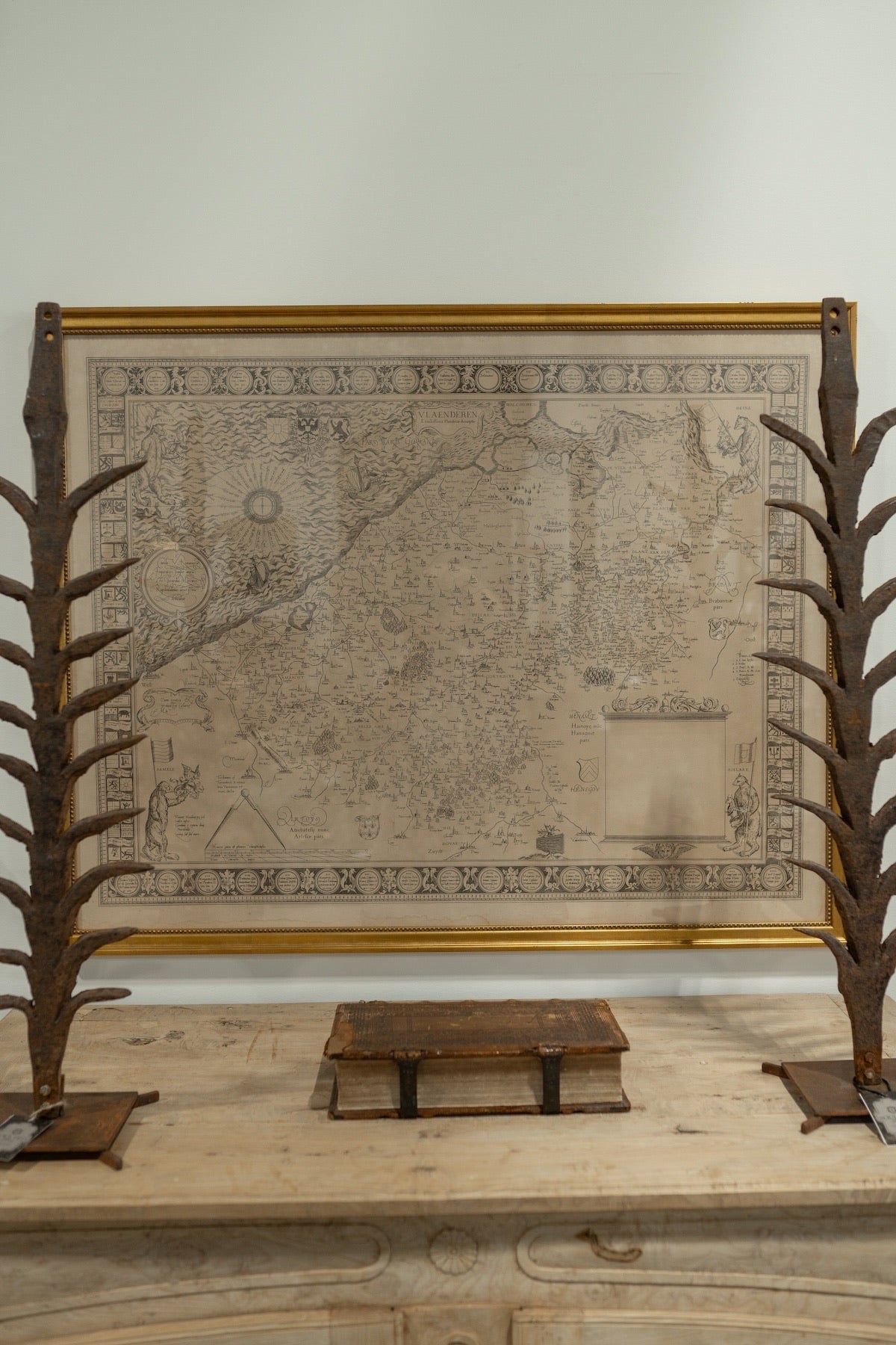 Antique Map of Flanders - Newly Framed