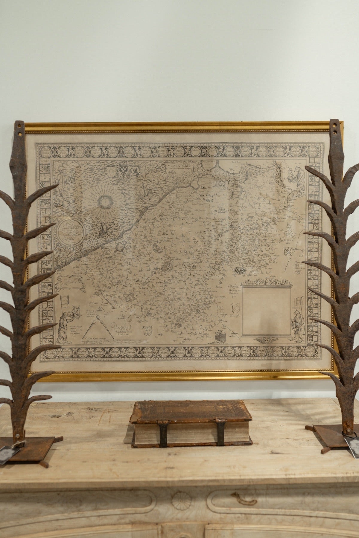 Antique Map of Flanders - Newly Framed
