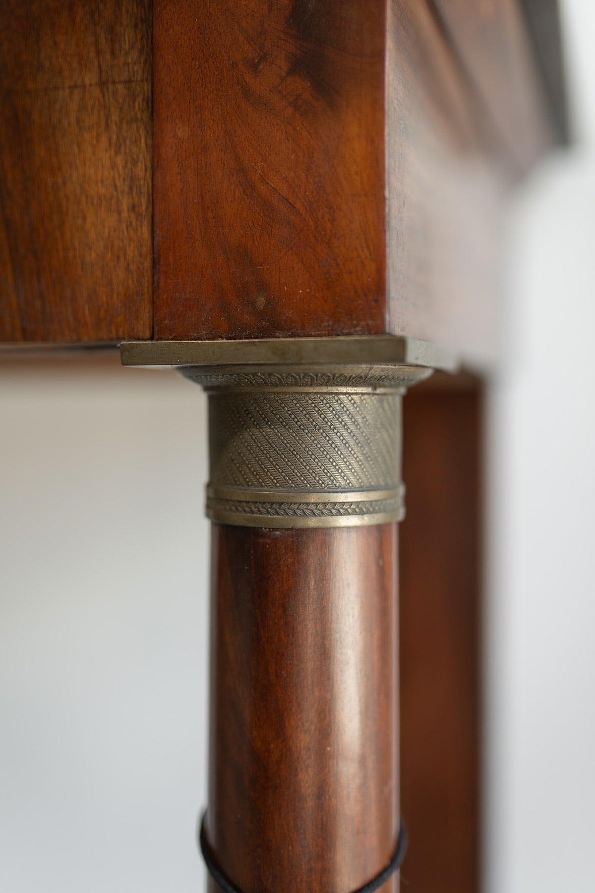 19th C. Empire Console Table W. Black Marble Top