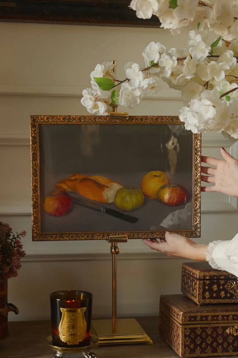 Bread & Apples — Framed Still Life