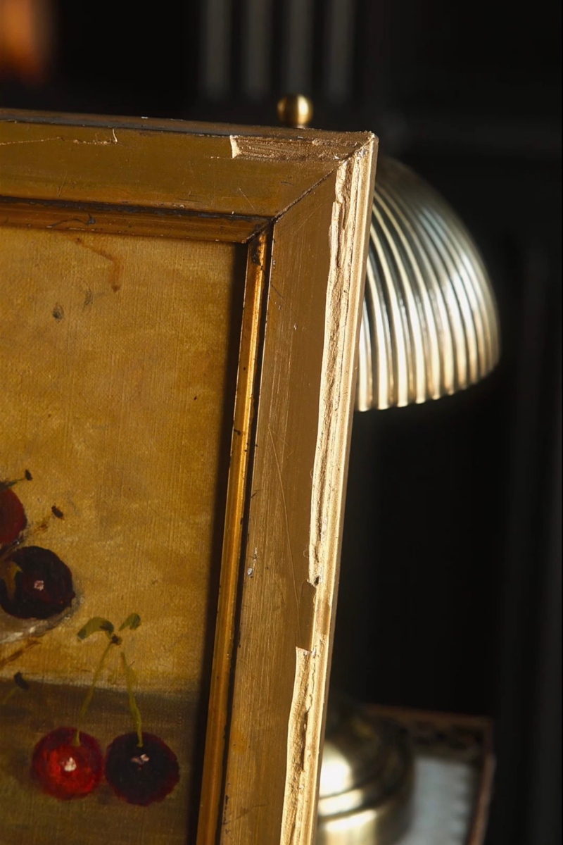 Cherries in a Footed Bowl — Painting on Canvas