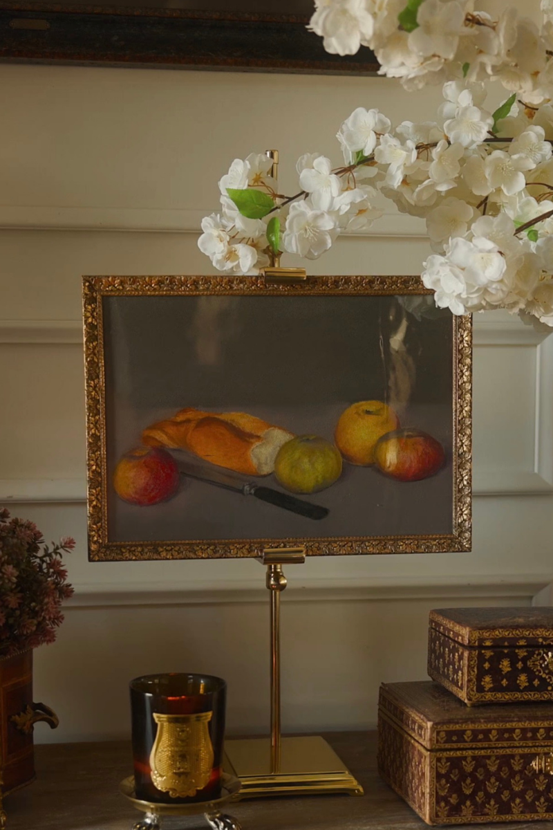 Bread & Apples — Framed Still Life