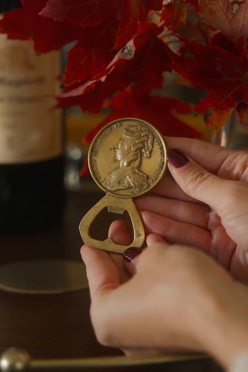 Louis XVI & Marie Antoinette Silver-Plated Bottle Opener