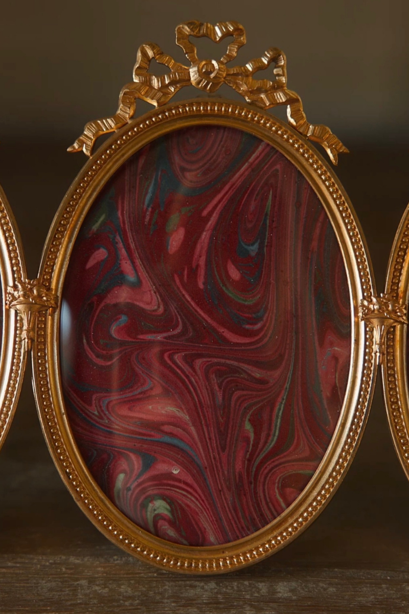 Louis XVI–Style Triple Oval Bronze Frame