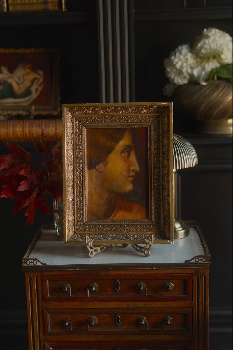 Classical Profile Study — Oil on Board