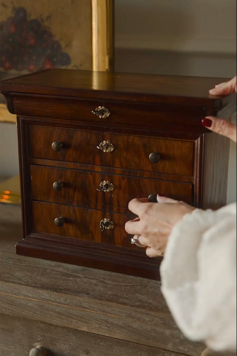 Four-Drawer Salesman’s Sample Chest with Keys