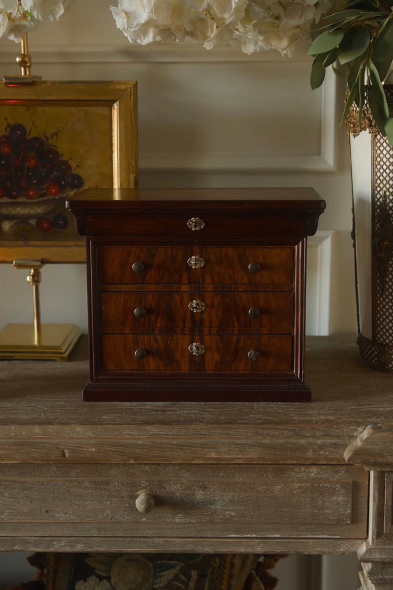 Four-Drawer Salesman’s Sample Chest with Keys