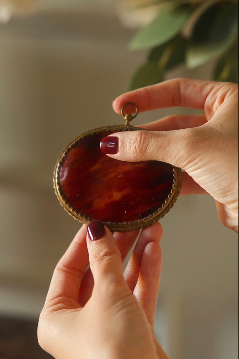Military Gathering in a Town Square — Tortoiseshell-Backed Miniature